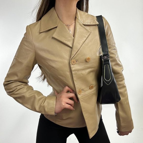 RARE Label Vintage tan jacket blazer - Picture 6 of 7